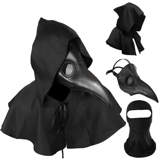 Máscara de Médico da Peste Máscara de Halloween Acessórios de Cosplay Steampunk Entre Nós Máscara de Couro com Bico