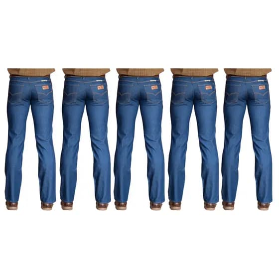 KIT COM 5 CALÇAS JEANS MASCULINA BASICA TRABALHO SERVIÇO LYCRA ESTILO BASIC