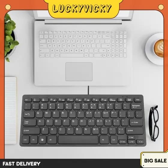 Venda Quente Teclado Design Delicado K1000 10 Polegada Ultra Fino 78 Teclas Com Fio Mini USB Para PC