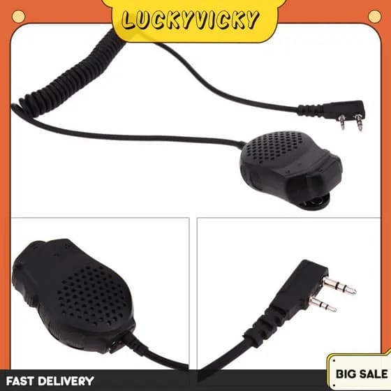 Microfone De Alto-Falante Portátil PTT Duplo Para-82-82L GT-5