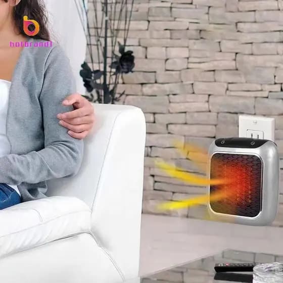 Plug In Aquecedor Mini Room Baixo Ruído Montado Na Parede Para Dormitório De Escritório Doméstico