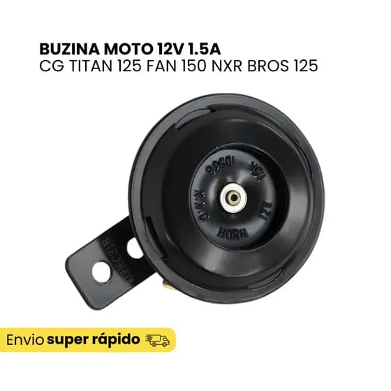 Buzina Moto 12v Cg Titan 125 150 Fan Nxr Bros 125 Biz Pop 100