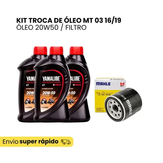 Kit Troca Óleo Mt 03 2016/2019 Yamalube 20w50 + Filtro Óleo