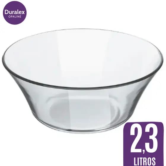 Tigela Saladeira Duralex 2,3L Astral Vidro Temperado Resistente