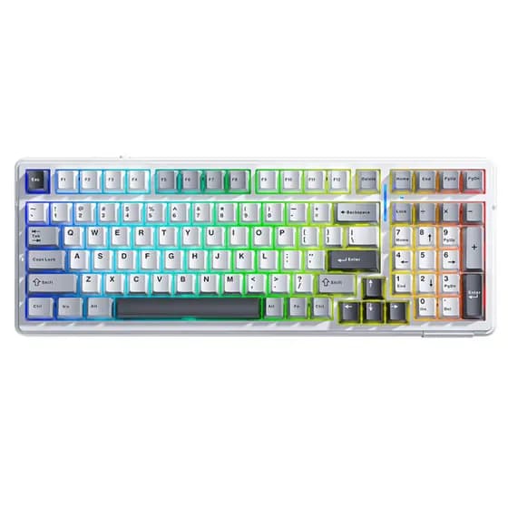 Teclado Mecânico Aula F99 Bluetooth 5.0/2.4ghz Português Brasil ANSI E ABNT2