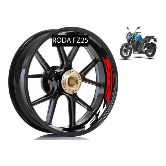Adesivo Premium Interno Roda Moto Yamaha Fazer 250 Fz25