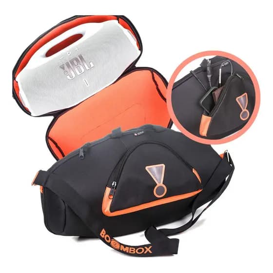 Bolsa Case Capa Bag Compatível Com Boombox 4 Lançamento Com Bolso Acolchoada Resistente a Agua
