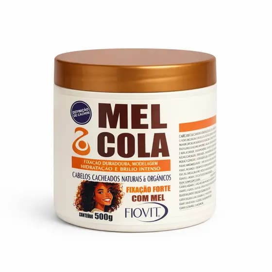 kit 2 Mel Cola Fiovit 500g Gelatina Natural Cabelos Cachos Ativador Mega Hidrata E Define