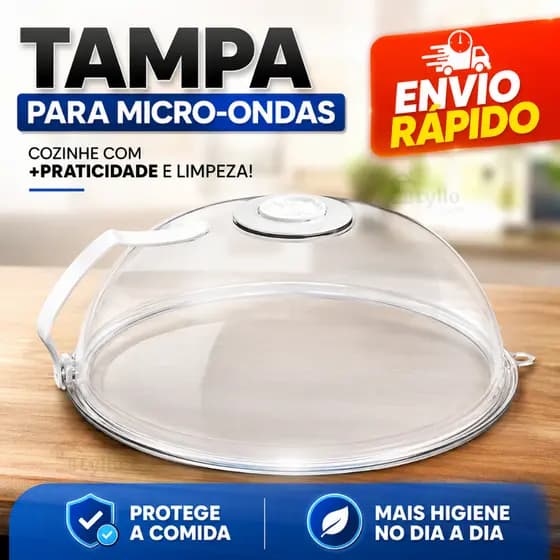 Tampa De Microondas Com Válvula Alça Protetor Comida Para Alimentos Pratos