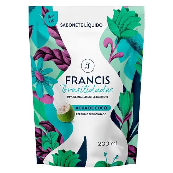 Sabonete Líquido Francis Brasilidades Água de Coco Refil 200ml