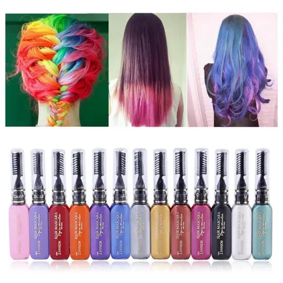 One-time Hair Temporary Color Dye Styling Para Festas De Férias Não Tóxicas DIY Mascara Cream Wax Blue Grey Purple