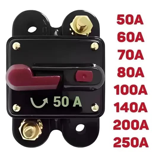 Disjuntor Som Automotivo 50a 60a 70a 80a 100a 140a 200a 250a