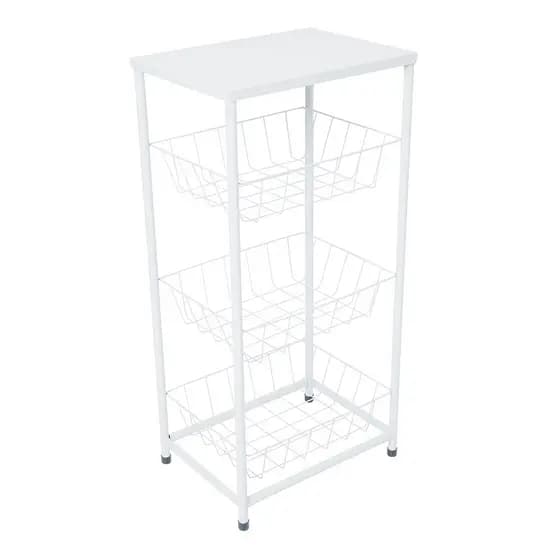 Fruteira Armário Em Metal Com 3 Divisórias Suporte Para Microondas Galão De Água Forno