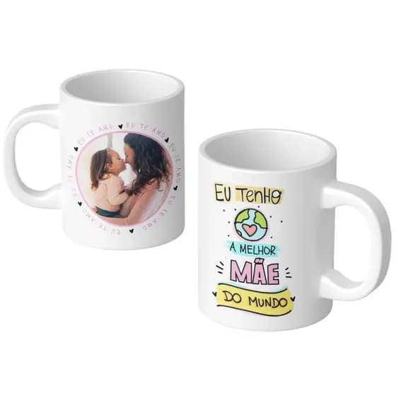 Caneca Dia das Mães Personalizada com Foto