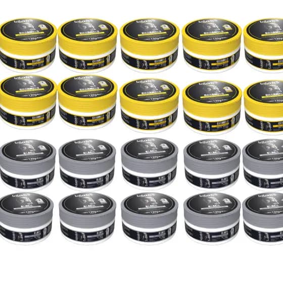KIT DE 10 PASTAS FIXADORAS CARAMELO E 10 BLACK 130G