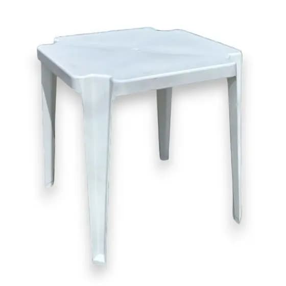 Mesa Plástico Quadrada 70x70 Multiuso Empilhavel Branca