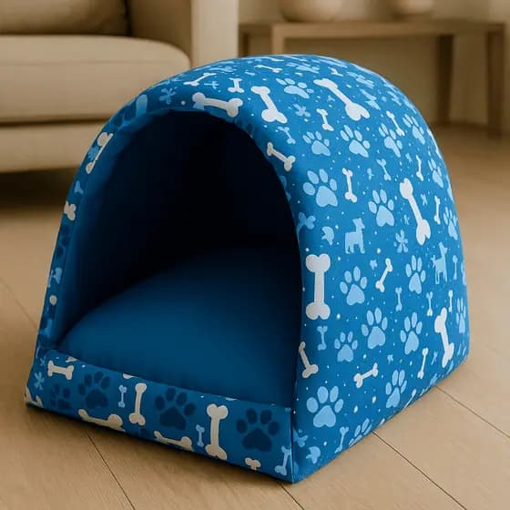 Cama pra Cachorro e Gato Casinha Toca Iglu P a G + Almofada e Manta