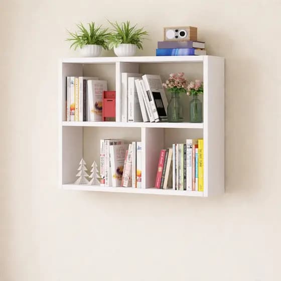 NICHO ORGANIZADOR DE LIVROS 50X45CM DE SALA QUARTO EM MDF 100% ORIGINAL PRATELEIRA ARMARIO ESTANTE LIVROS FOTOS