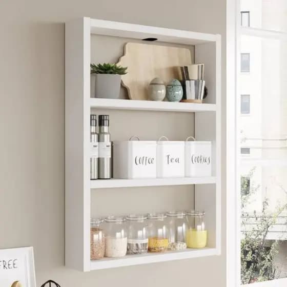 SUPORTE ORGANIZADOR DE TEMPERO EM MDF 45X12CM DE PAREDE