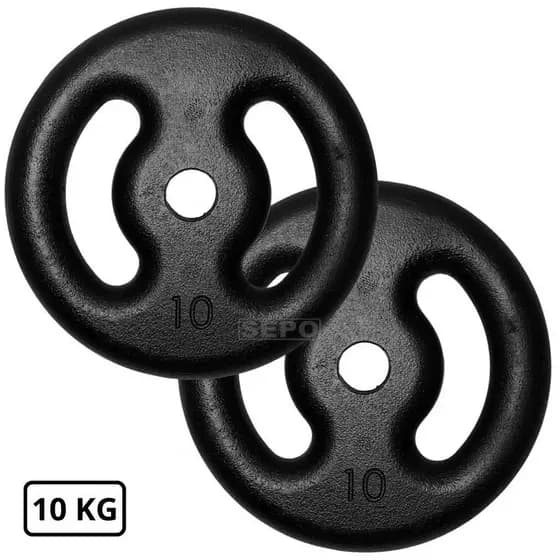 Par Anilhas Pintadas 10 kg kit (2X10) Pintura Reforçada Ideal Treino fitness,Musculação,Esportes Pronta Entrega