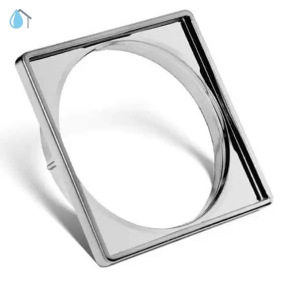 Porta Ralo Grelha 15x15 cm Quadrado Cromado Abs Ralo Anti Inseto Suporte Caixilho