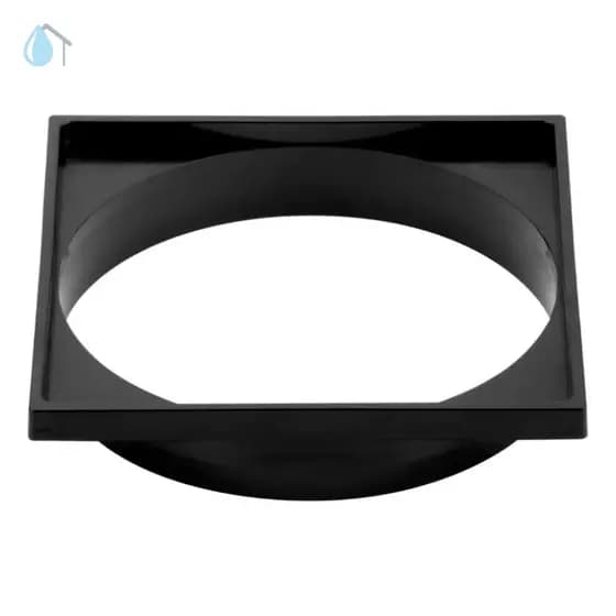 Porta Grelha 10x10 Preto Abs Quadrado Porta Ralo Anti Inseto Suporte Caixilho Plástico
