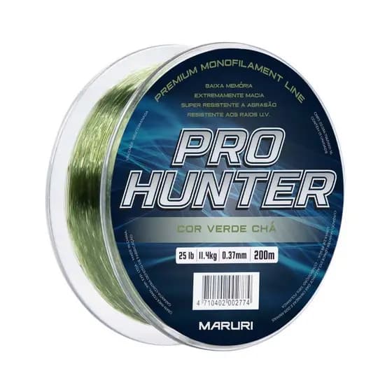 Linha Premium de Pesca Monofilamento, PRO HUNTER Maruri 200 metros VERDE CHÁ