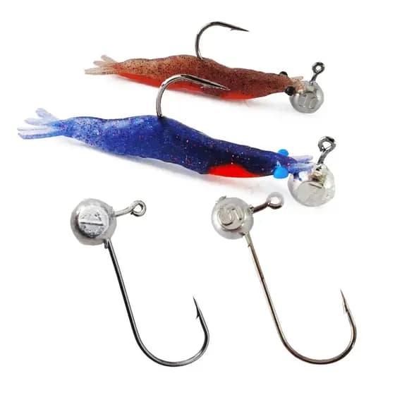 10 Jig Head reforçado com marcação no chumbo, 3/0, 4/0 e 5/0