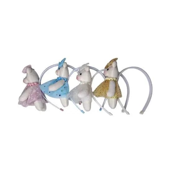 Arquinho de cabelo Tiara Infantil Decorada - Ursinho