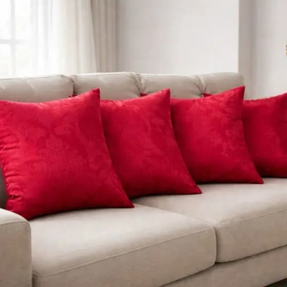 Kit 4 Almofadas Jacquard cheias com enchimento de espuma 45cmx 45cm Decorativa