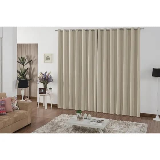 Cortina Para Sala Quarto Blackout Em Tecido 3,00 x 2,80 Corta Luz