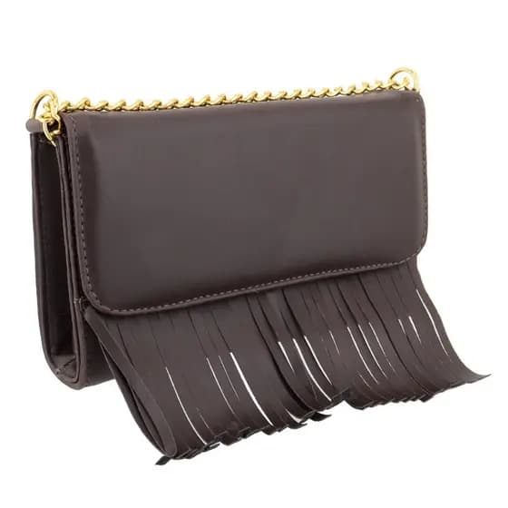 Bolsa Franja Fashion Corrente de Alça Dourado Luxo Feminina Modernizada Estilosa Lançamento 2025