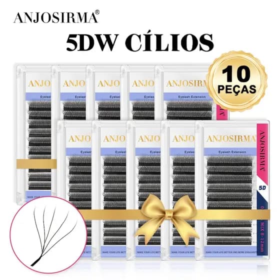 10pcs ANJOSIRMA 5D W Extensão De Cílios Atacado
