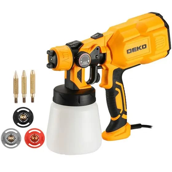 Pistola De Pintura E Pulverizadora Elétrica 127v Portátil Hvlp 800ml 3 Bicos Potência 550W - Deko