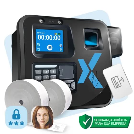 Relogio Marcador Ponto Bio Facial Prox Senha Homologado MTE 671