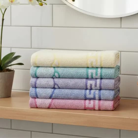 Kit 10 Toalhas de Banheiro Mali 45x70cm Piso Atoalhado 100% Algodão Com ou Sem Estampa de Pé