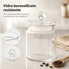 Pote Para Mantimentos De Vidro Com Tampa Arena - 1,1l