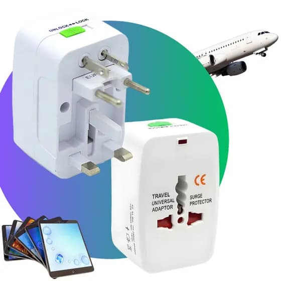 Adaptador Tomada Universal Internacional Tudo Em Um Para Viagens Exterior Europa Usa Argentina