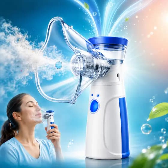 Inalador Nebulizador Portátil Mesh Silencioso Adulto Infantil Aparelho De Inalação A Pilha E USB