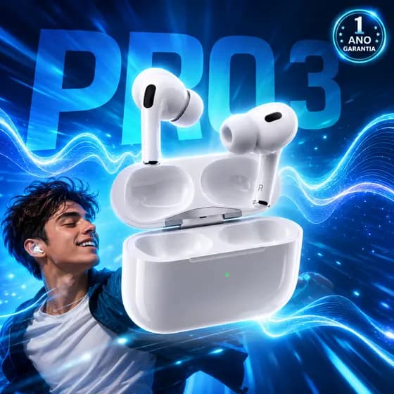 Pro 3 Tws Fone De Ouvido Sem Fio Bluetooth 5.3 Com Microfone Android Ios Bateria Longa Duracao