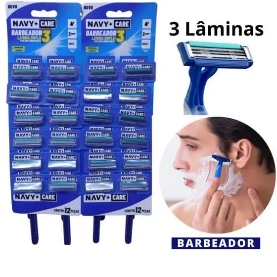 Aparelho De Barbear Barbeador Descartável Com 3 Lâminas