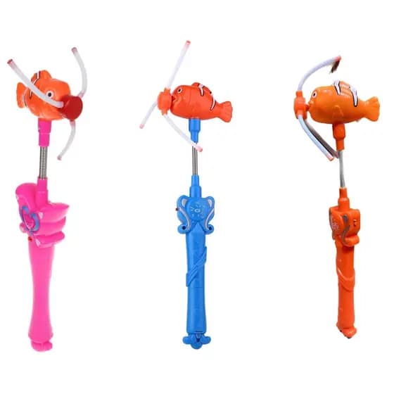 Brinquedo Musical Catavento com Luzes Leds Brilhantes Nemo + pilhas