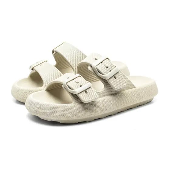 Chinelo Sandália Nuvem Unissex Estilo Birken Duas Tiras Ajustável Confortável Plataforma Leve Papete