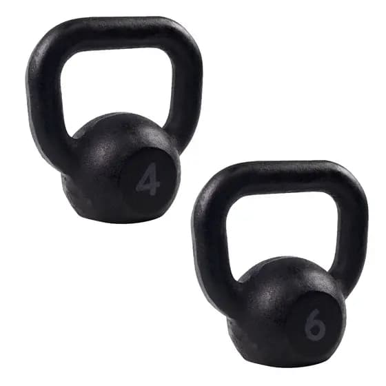 KIT 1 KETTLEBELL PINTADO 4 KG + 1 KETTLEBELL PINTADO 6 KG