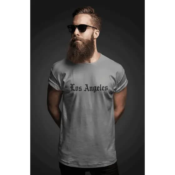 Camisa masculina premium los angeles Streetwear roupa masculina 100% algodao envio imediato