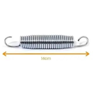 Kit 20 Molas Galvanizadas 14cm para Cama Elástica Nacional 1,40m, 1,83m, 2,30m Trampolim Pula Pula Playground