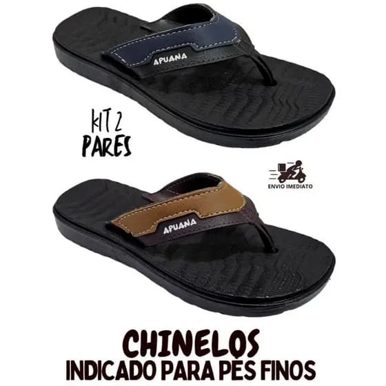 KIT 2 Pares Chinelo Infantil Menino Detalhe Sandalia Masculino LANÇAMENTO