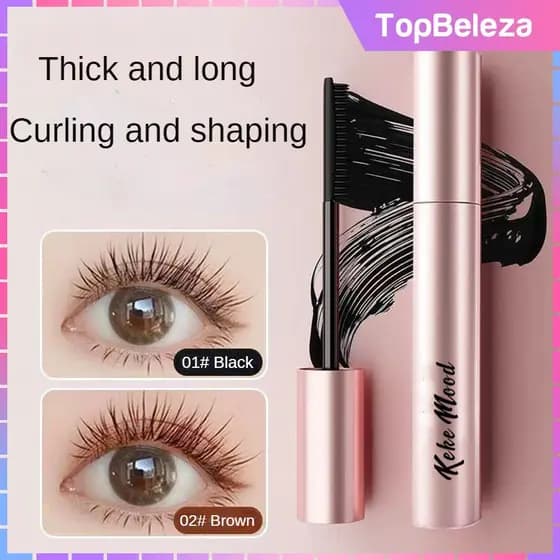 KEKEMOOD Máscara para Cílios Espessa Sem Maquiagem Beleza Maquiagem Prática Base Cremosa para Cílios Máscara
