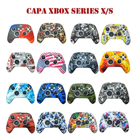 Capa de Silicone Especial para Controle XBOX Series S e Series X Case Proteção Estampada