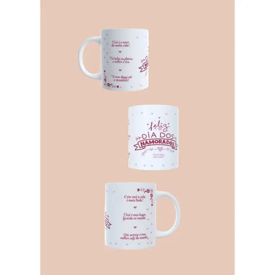Caneca Personalizada Casal | Presente Dia dos Namorados Romântico e Exclusivo 325ml